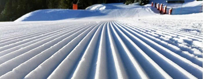 photo de piste de ski dammée